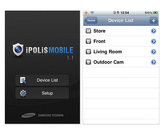 三星 智能手機應(yīng)用程序  iPOLiS Mobile
